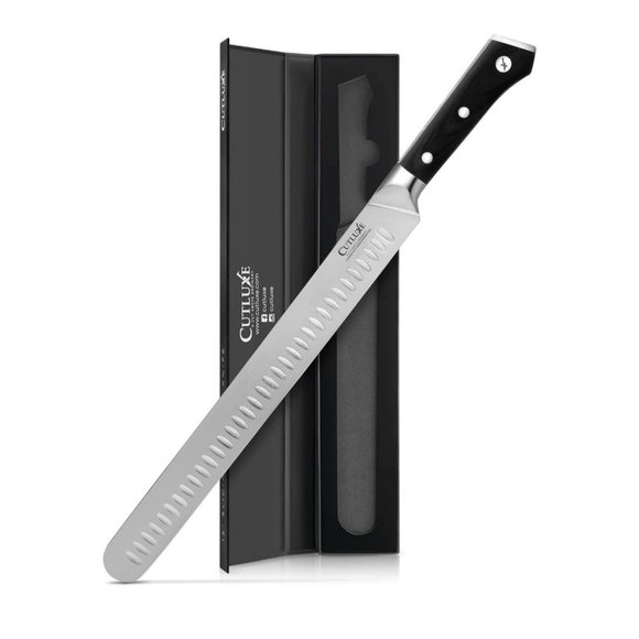 Cutluxe Slicing Carving Knife - 12" Brisket Knife, Meat Cutting and BBQ Knife - Picture 1 of 12